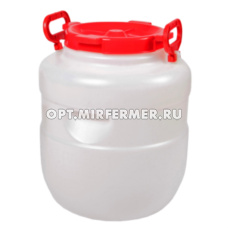 Бочка-канистра  30л д/пищ.прод. белая Дачная круглая/3 Радиан