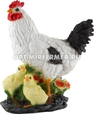 Фигура садовая Курица с цыплятами 33*30см/ М-Д 