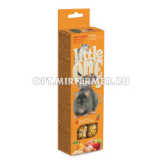 Лакомства д/хомяков, крыс, мышей и песчанок Little One (Литтл Ван) палочки с фруктами и орехами коробка 2х60г 2/8