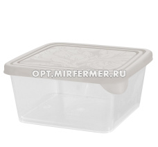 Контейнер  0,45л HELSINKI Artichoke квадрат. для хранения и заморозки в ассорт. 5/35 ПлР